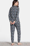 Zivame Zfun Knit Poly Pyjama Set - Iron Gate — thumbnail 4